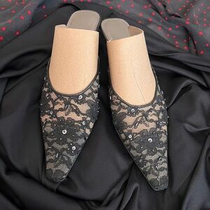 Impo black lace slides  9.5 M